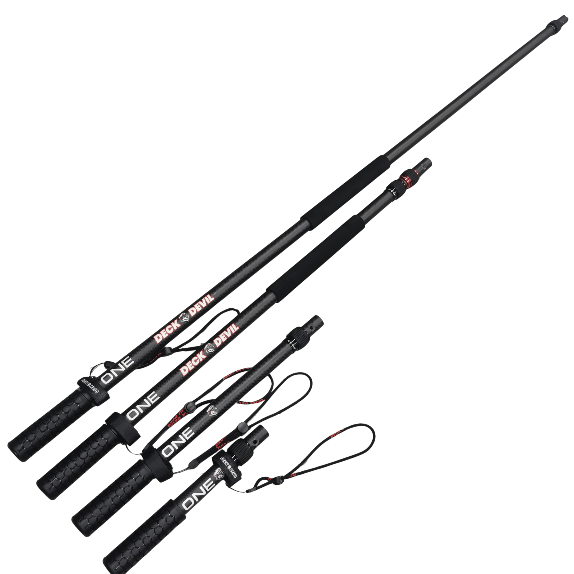 Deck Devil carbon fiber extension poles, 400mm, 800mm, 1600mm & 3200mm NZ for the best deck extension poles in adjustable lengths for maximum reach