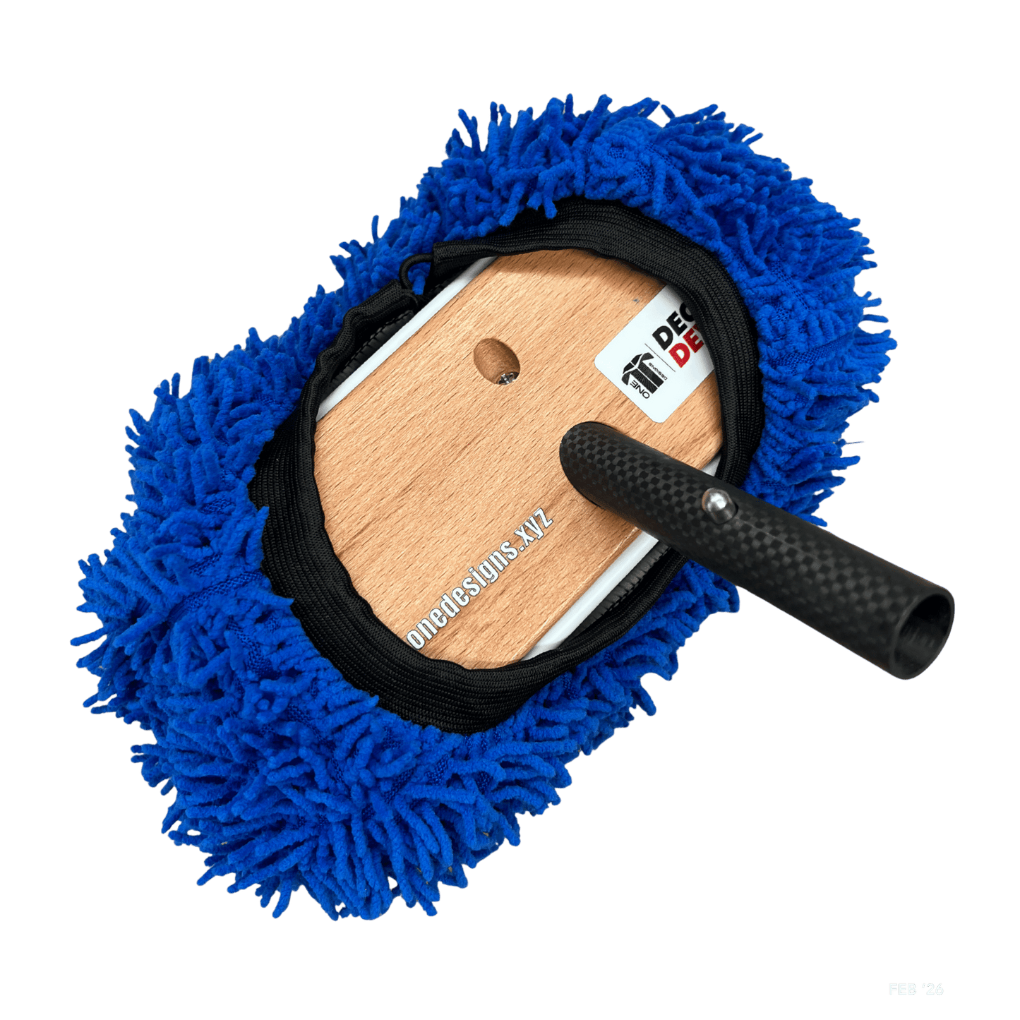 deck devil chenille brush head cover fitted on a 6"soft brush head for cleaning