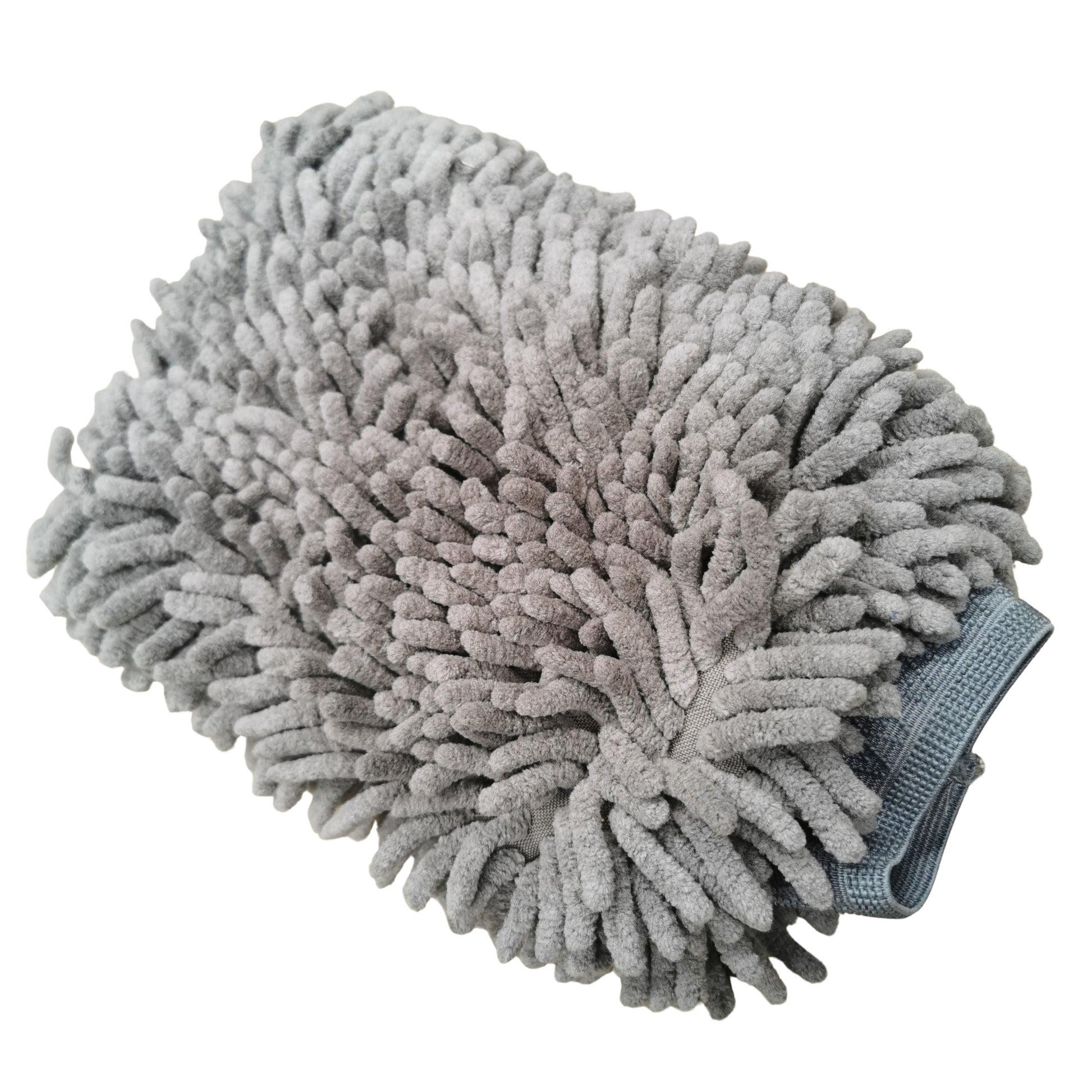 deck devil deluxe chenille microfiber mitt showing the wrist cuff NZ for the best clean wash
