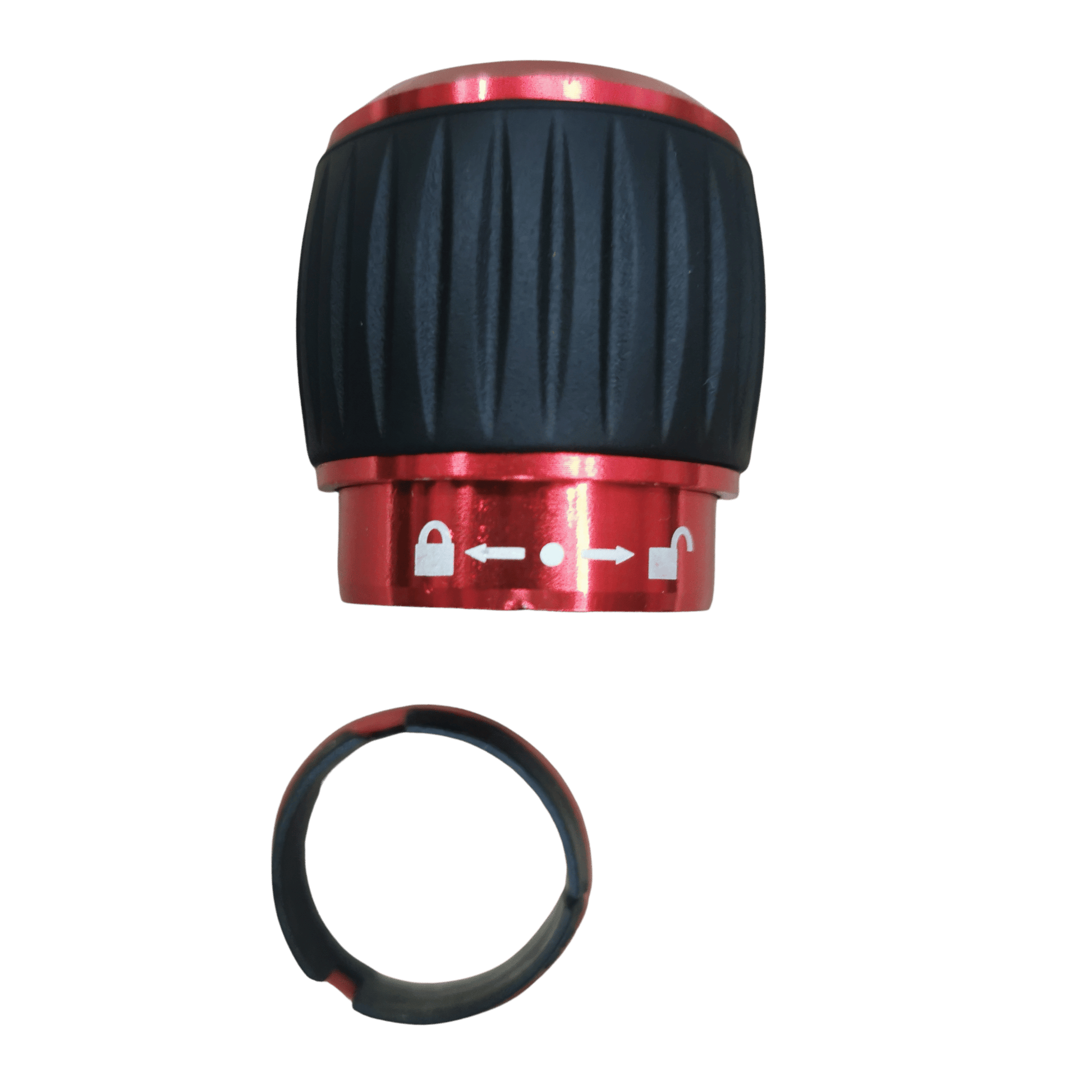 deck devil twin lock red, fits onto a carbon poles to lock the pole when extra pressure is applied